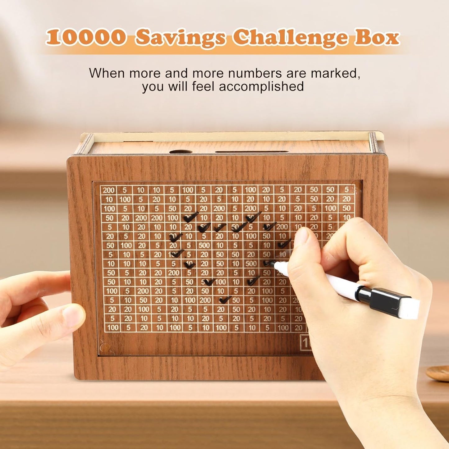 Money Saving Challenge Box(Piggy Bank)