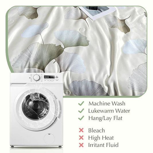 Cooling Breathable Floral Bed Sheet With 2 Pillow Cover